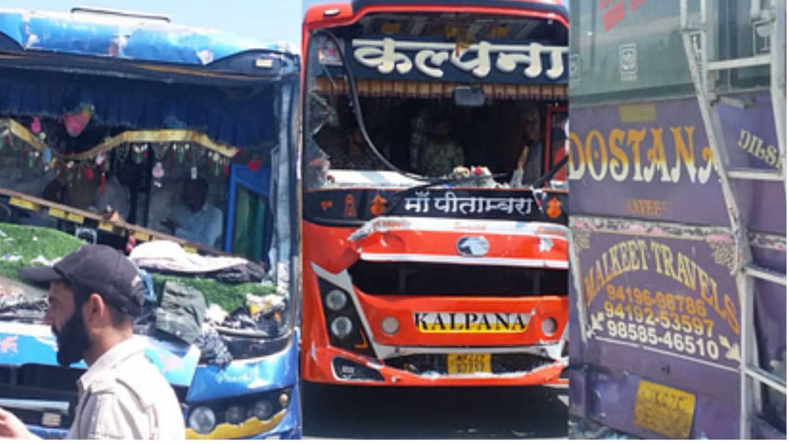 अमरनाथ यात्रा के दौरान 3 बसें आपस में टकराई, 