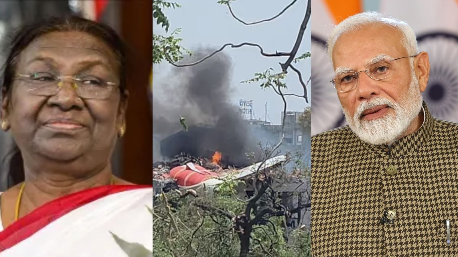 अहमदाबाद प्लेन क्रैश पर राष्ट्रपति से लेकर पीएम तक ने जताया दुख, 