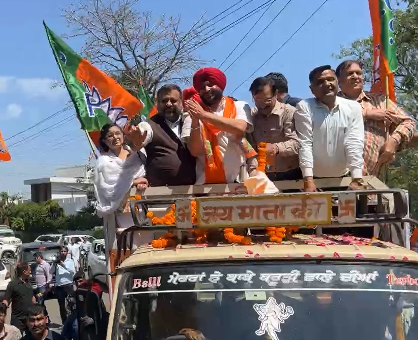  लुधियाना में रवनीत सिंह बिट्टू का रोड शो, 