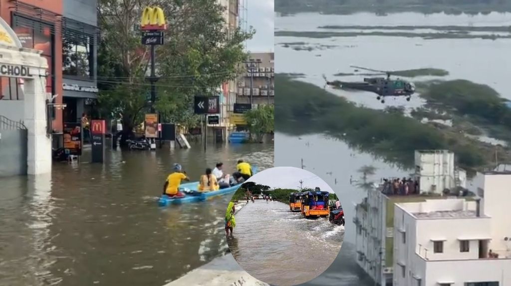 मिचौंग तूफान का कहर जारी, स्कूल कॉलेज बंद, 