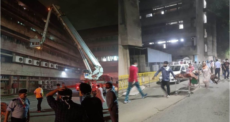 चंडीगढ़ PGI अस्पताल में लगी आग