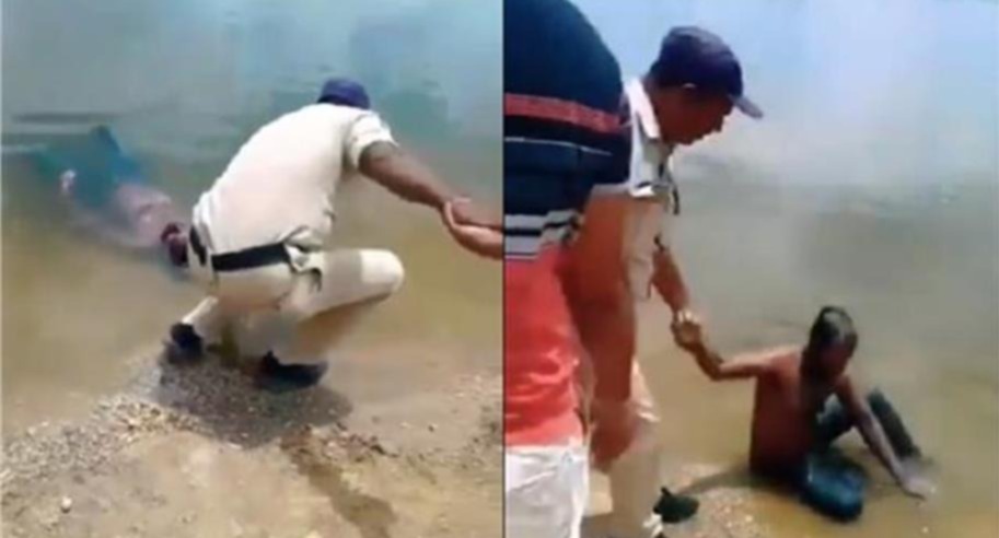 नदी में तैरते शव को देख पुलिस ने बाहर निकाला, 