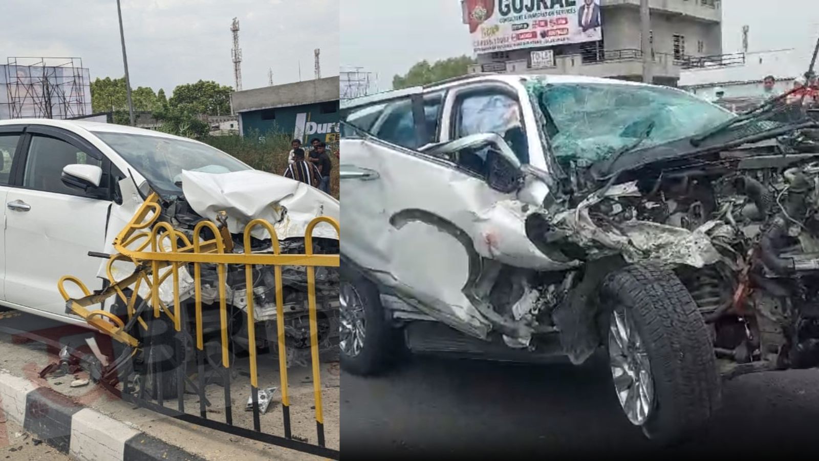 जालंधर नगर निगम कमिश्रर और पूर्व कांग्रेस विधायक की कार का जबरदस्त एक्सीडेंट