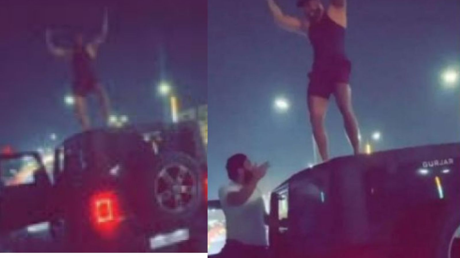 थार की छत पर डांस करना  युवक को पड़ा भारी,  