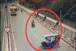 ई-रिक्शा की लापरवाही बाइक सवार को पड़ी भारी, 