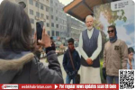 शहर के ऐतिहासिक लाल चौक पर पीएम मोदी का कट-आउट बना सेल्फी प्वाइंट