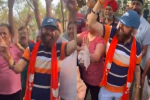 चुनाव प्रचार के दौरान भाजपा उम्मीदवार हंस राज हंस ने डाला भांगड़ा