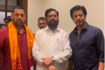 महाराष्ट्र CM एकनाथ शिंदे के घर पहुंचे सलमान-शाहरुख: 
