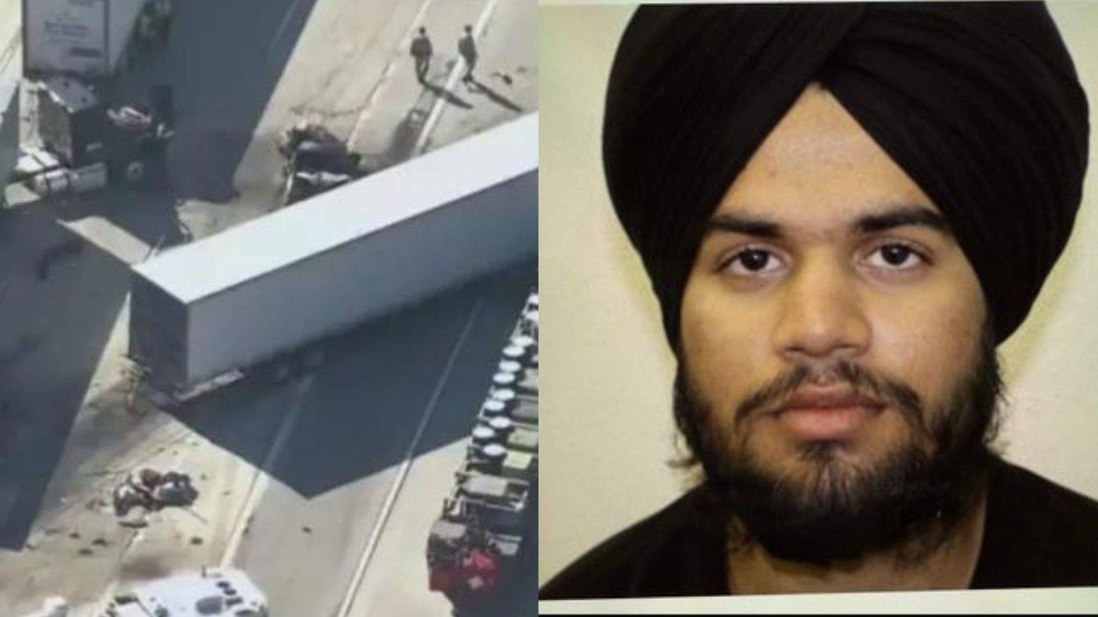 Horrific road accident in California: 21-year-old Punjabi truck driver hits multiple vehicles