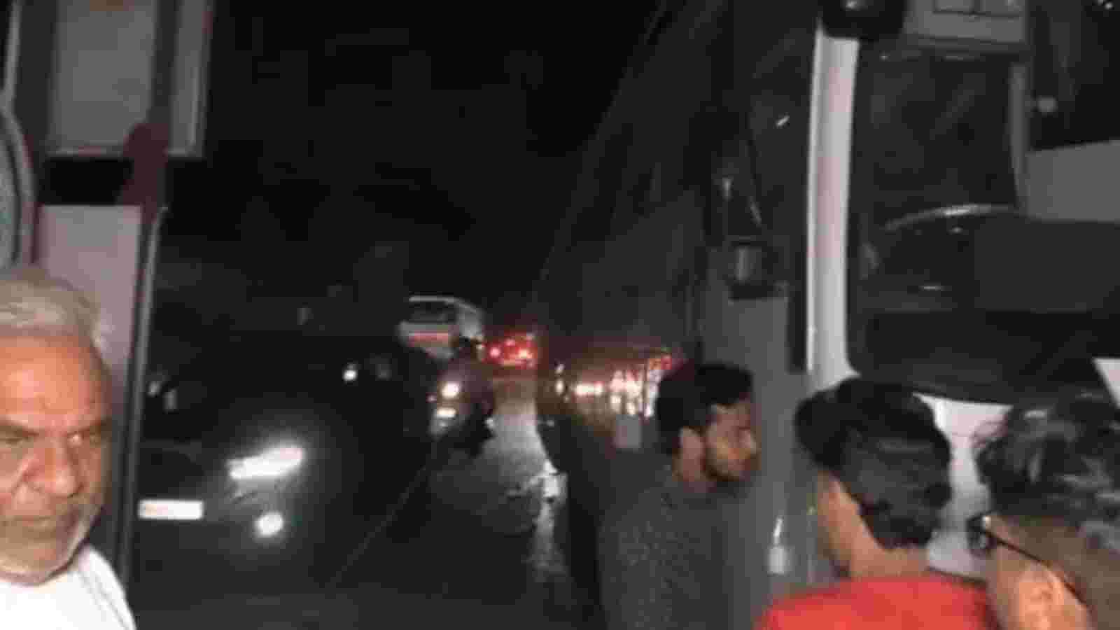 A major accident was averted in Ludhiana when a bus carrying children collided with high-tension wires