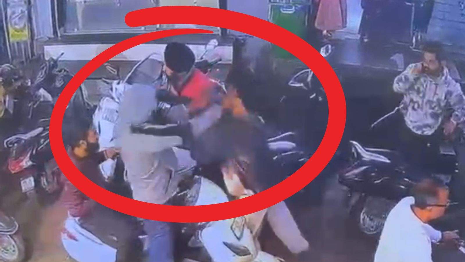 CCTV footage of the attack on Shiv Sena leader Inderjit Karwal's son Jimmy Karwal in Phagwara has surfaced. The video shows attackers using sharp weapons and chairs. Markets have been shut down in protest against police inaction.