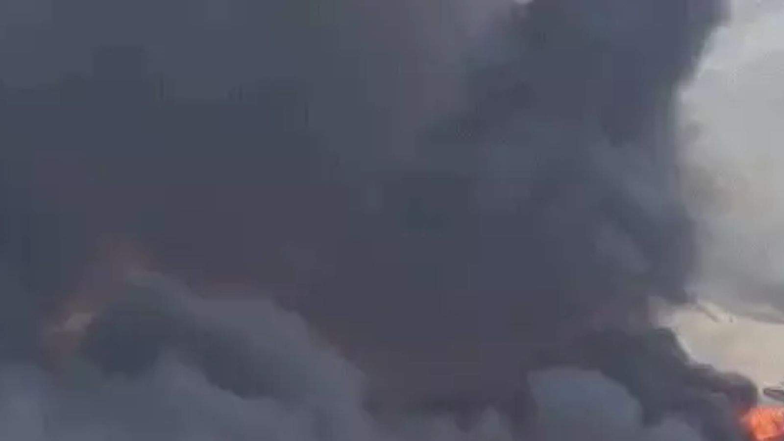 A massive fire broke out in the vegetable market of Ludhiana.