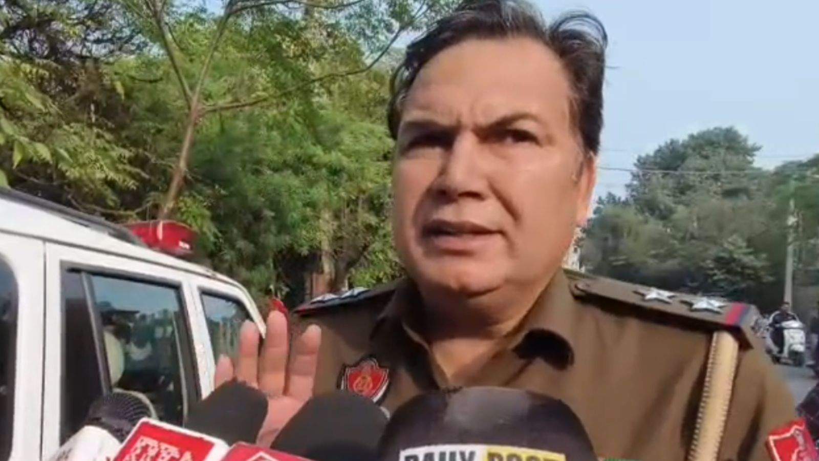 Huge commotion outside Press Club in Jalandhar drone robbery case