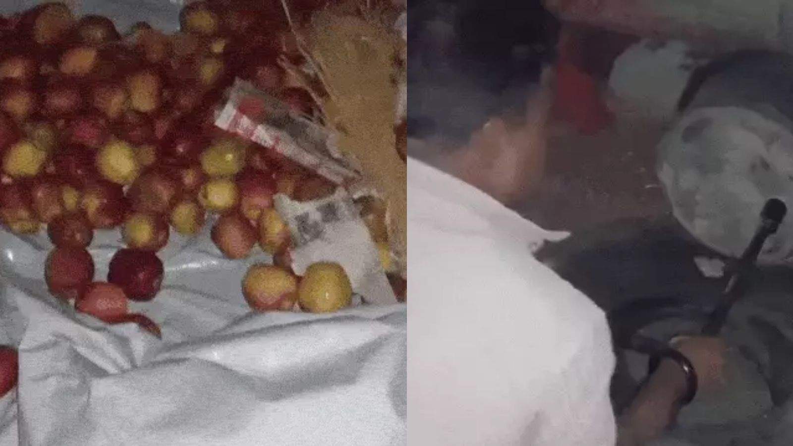 A massive explosion occurred on the Jalandhar-Delhi highway, causing chaos as a truck loaded with apples overturned
