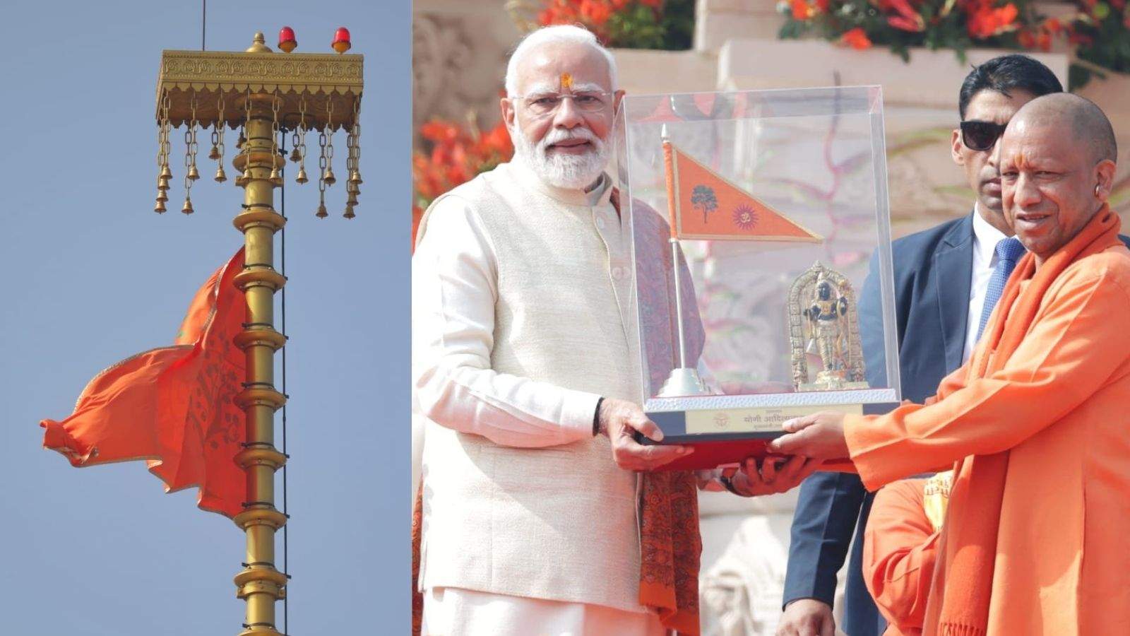 The religious flag was hoisted at the Ram Temple in Ayodhya