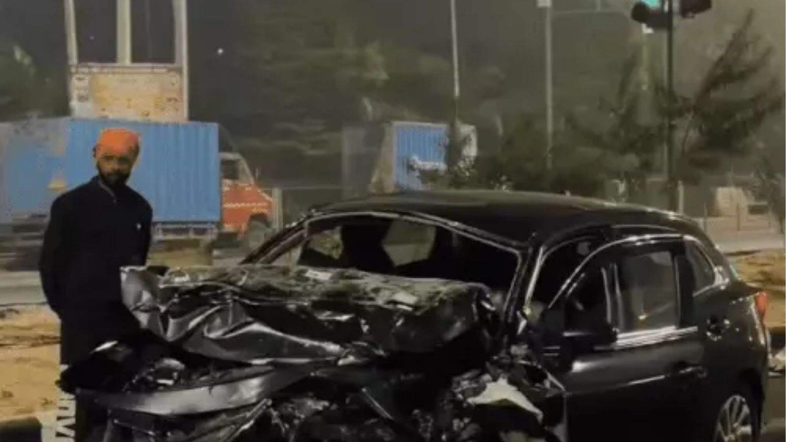 A Baleno and an Innova car were involved in a major collision in Ludhiana.
