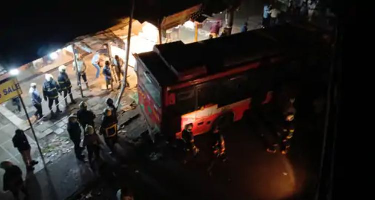 A runaway BEST bus caused havoc in Mumbai,