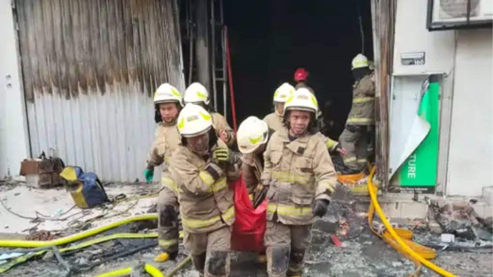 A massive fire broke out in a 7-story building in Indonesia's capital.