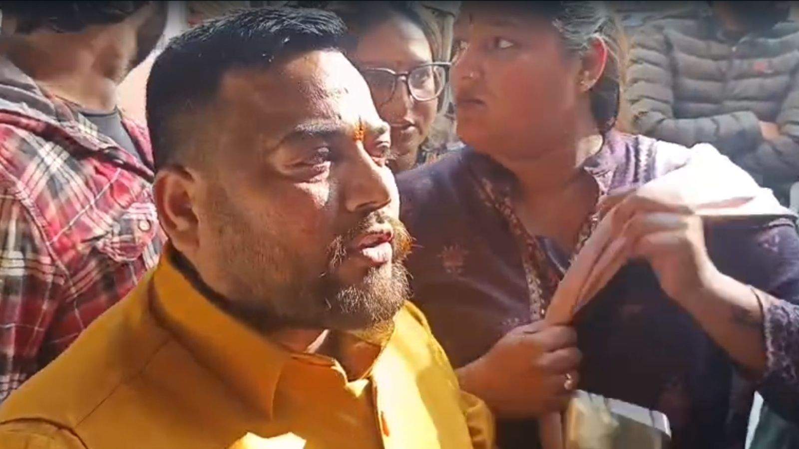 Chaos erupted as soon as they arrived at the Jalandhar police station