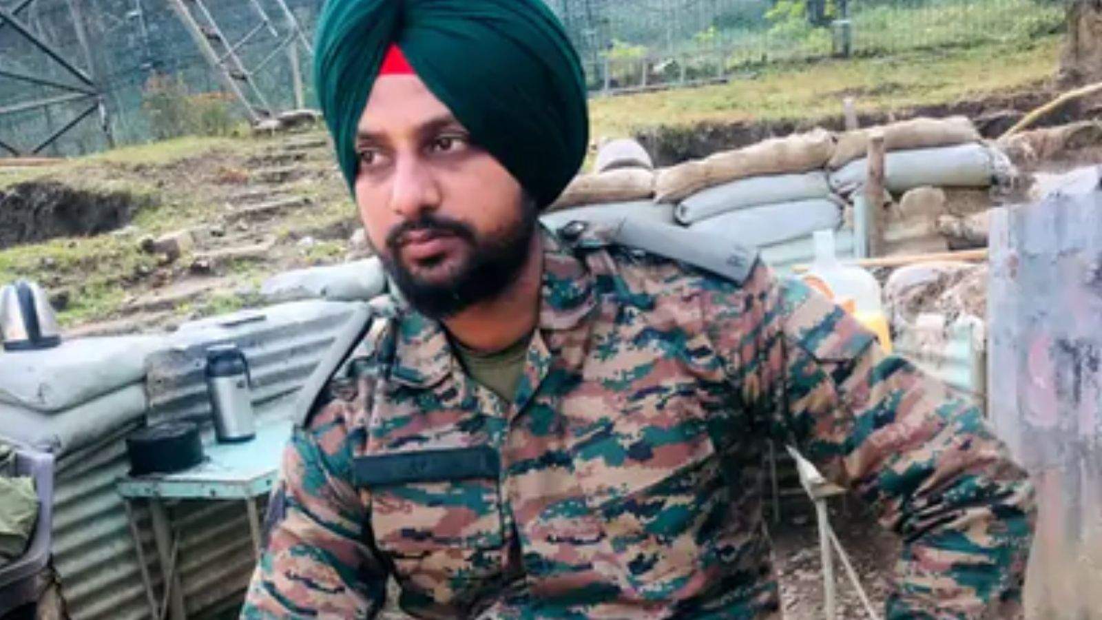 Naib Subedar Pragat Singh from Amritsar, who was martyred while on duty,
