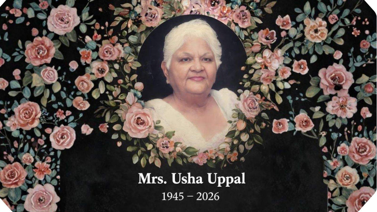 A prayer meeting for the eternal peace of the soul of the late Usha Uppal will be held on the 23rd.