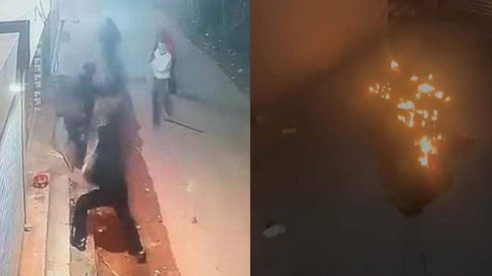 Petrol bomb attack on a house in Punjab.