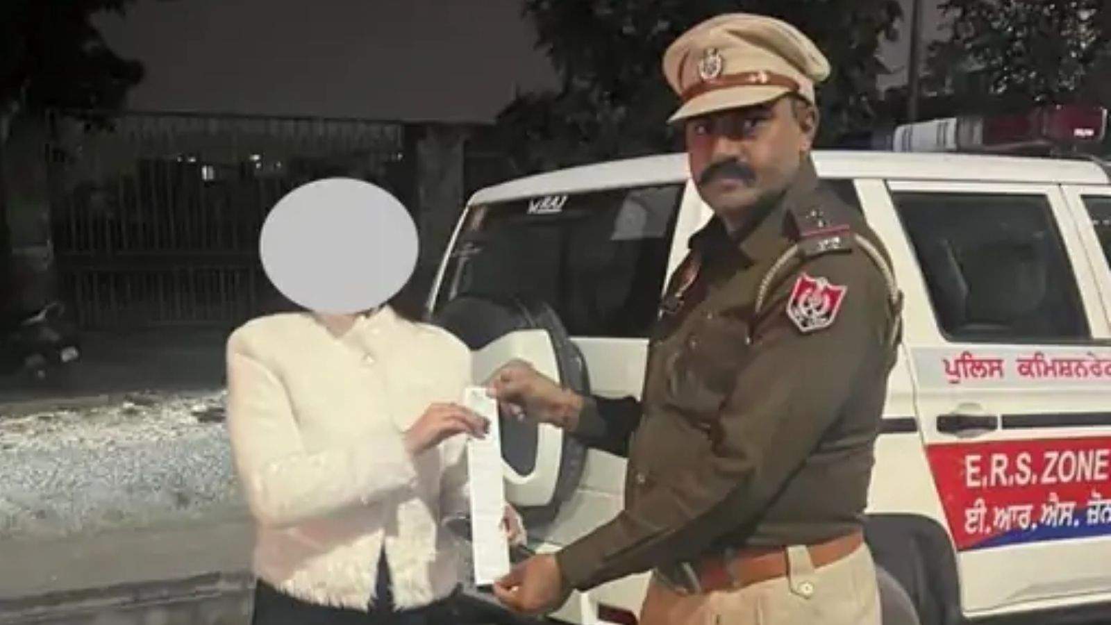 A woman performed a dangerous stunt on a bridge in Ludhiana