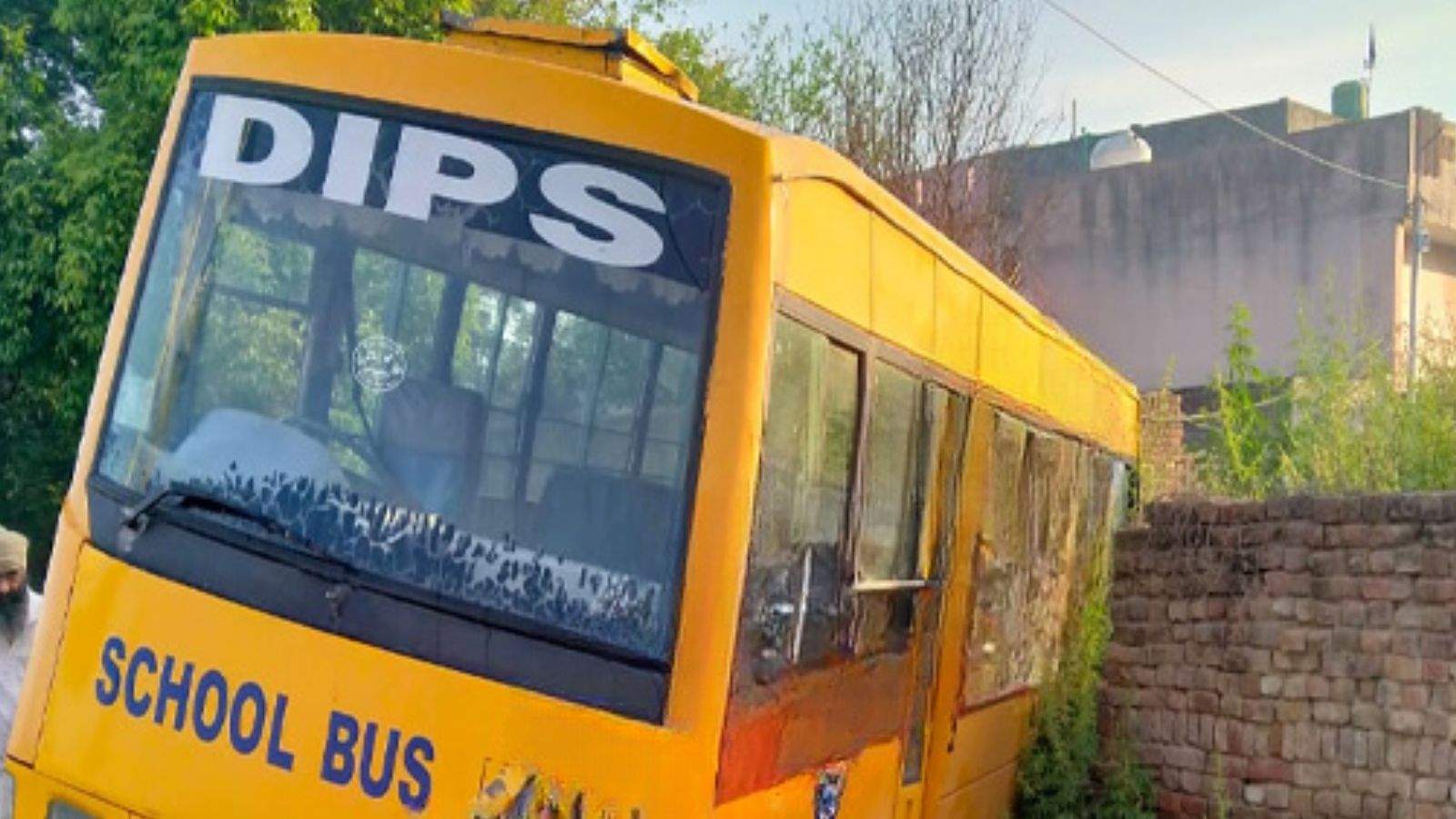 School Bus Overturns on Bypass Road in Kapurthala Early Morning