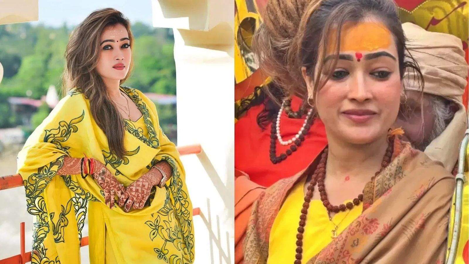 Mahakumbh Viral Girl and Social Media Influencer Harsha Richhariya Renounces Worldly Life, Becomes Swami Harshanand Giri.