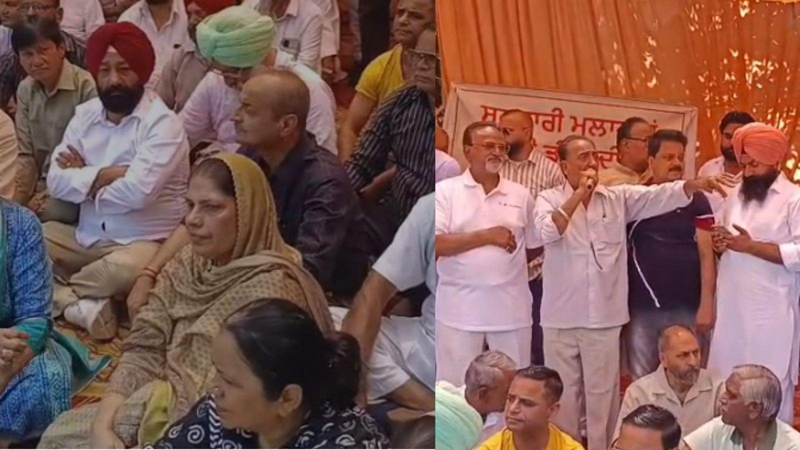 Congress protest over the pending DA in Punjab, demand to meet the demands of the employees soon