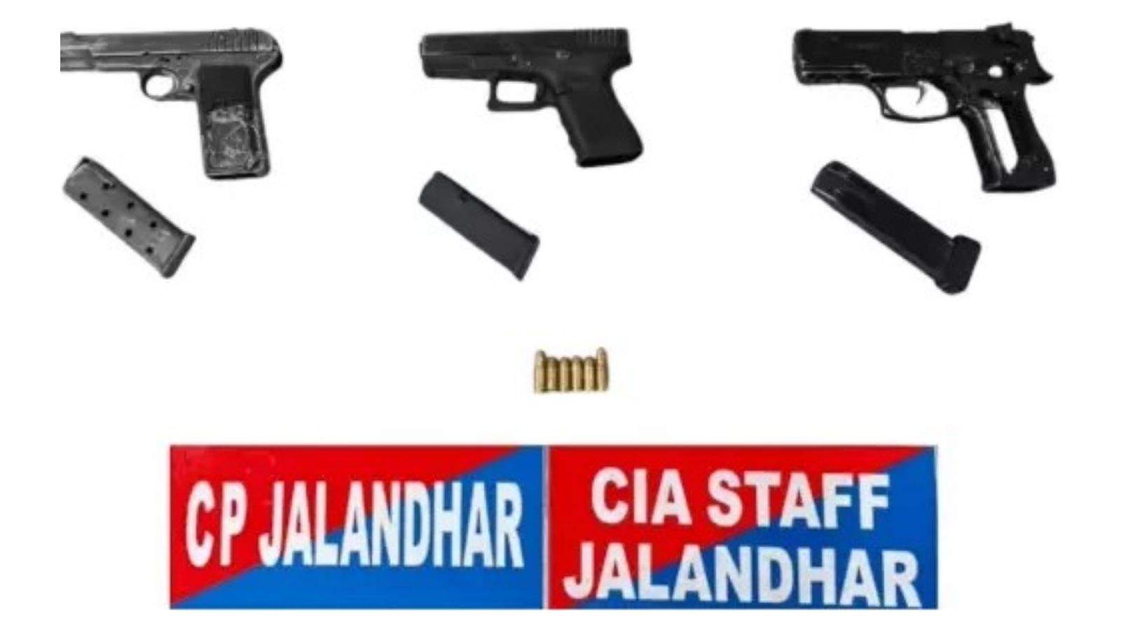 Major crackdown by Jalandhar Police: 4 members of a gang linked to foreign handlers arrested; 3 pistols recovered.