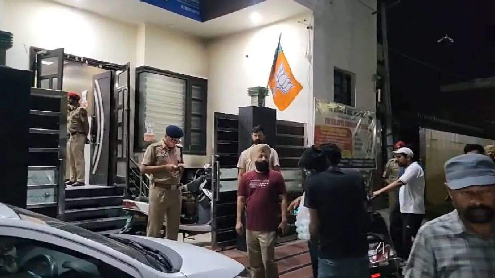 Petrol bomb attack on BJP leader Dr. Tarsem Garg's clinic in Bathinda; attackers caught on CCTV.