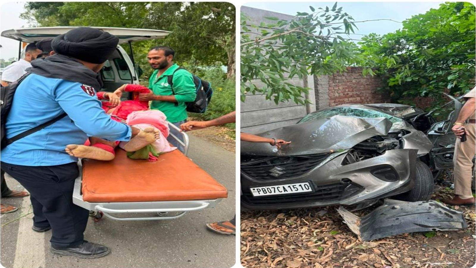 Four people, including a 2-year-old child, died in a collision between two cars in Jalandhar; the family of an Army soldier was on their way to Sri Hazur Sahib.