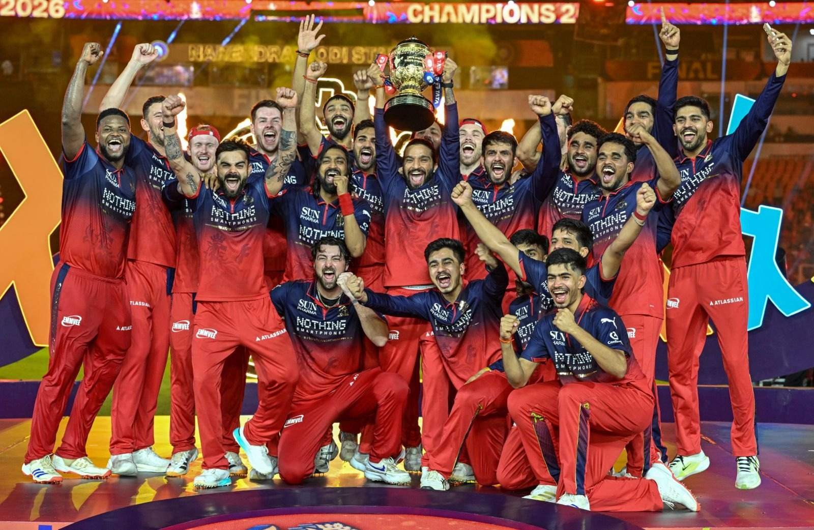 IPL 2026: Royal Challengers Bangalore are champions for the second time in a row, beating Gujarat by 5 wickets in the final.