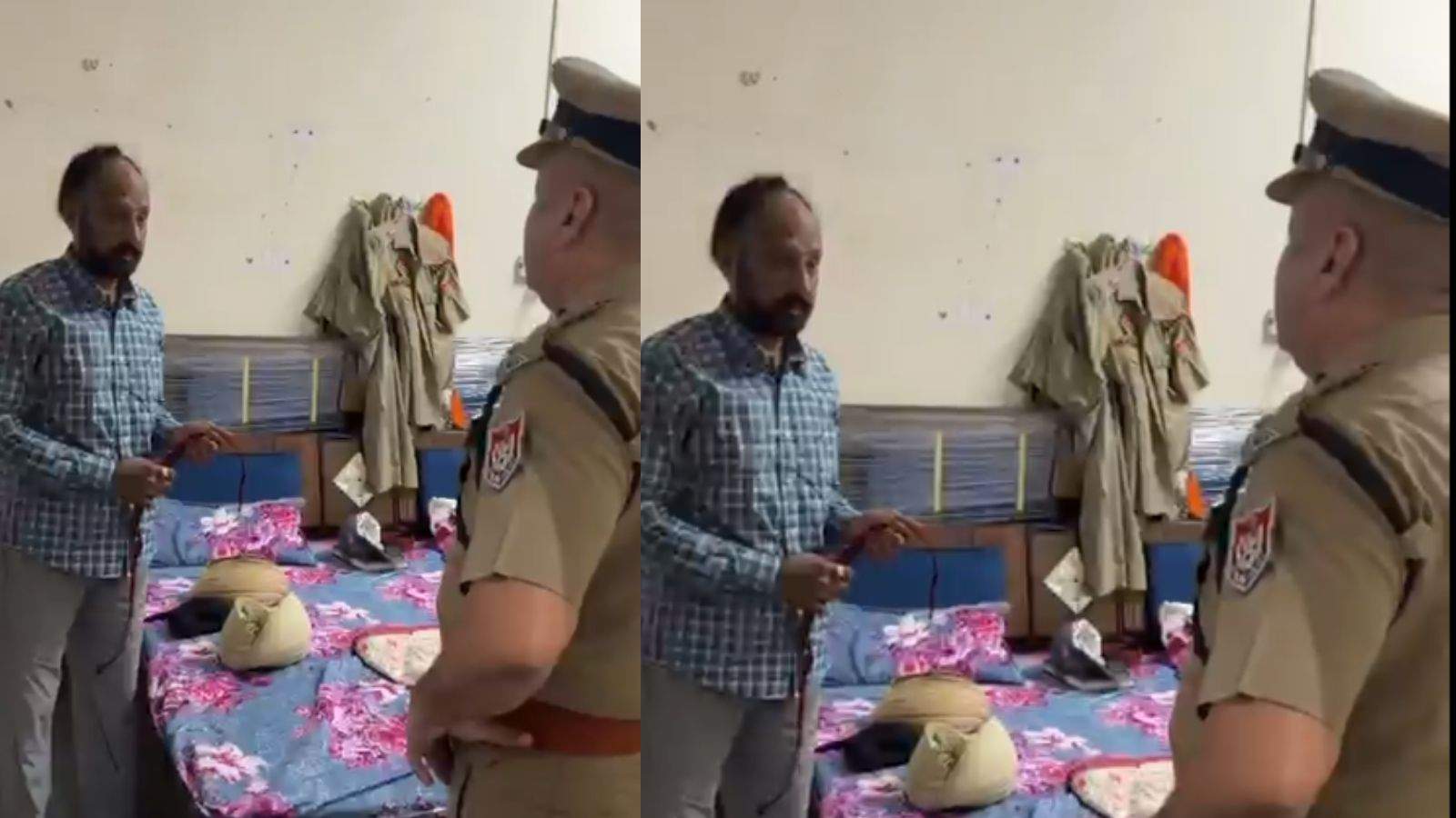 अमृतसर बॉर्डर रेंज के DIG हरमनबीर सिंह गिल अचानक देर रात अमृतसर ग्रामीण के अलग-अलग थानों में चैकिंग की। इस दौरान राजा सांसी थाने में बड़ी लापरवाही आई सामने दिखाई दी, जहां नाके पर ड्यूटी होने के बावजूद SHO अपनी ड्यूटी से नदारद रहे और कमरे में शराब पीकर सोते हुए पाए दिखे। जिसके बाद DIG हरमनबीर गिल ने उन्हें सस्पेंड कर दिया है। इसकी एक वीडियो भी सामने आई है।